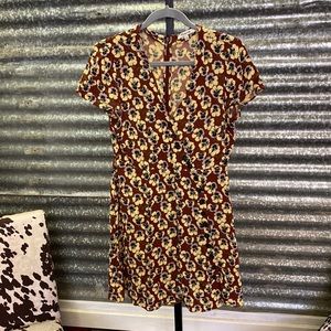 Madewell Button-Wrap Dress in Viola Floral